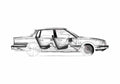 Blueprint Chevrolet Celebrity Sedan 1983 A4 Photo Print