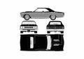 Blueprint Chevrolet Chevelle SS 396 Coupe 1967 A4 Photo Print