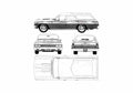 Blueprint Chevrolet Chevelle Station Wagon 1966 A4 Photo Print