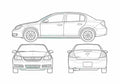 Blueprint Chevrolet Cobalt LT Sedan 2005 A4 Photo Print