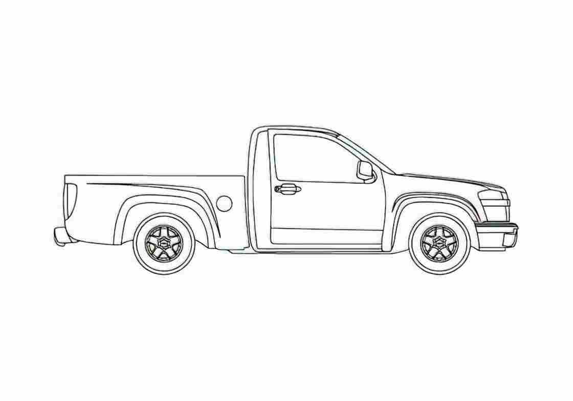 Blueprint Chevrolet Colorado Regular Cab Pick up 2011 A4 Photo Print