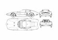 Blueprint Chevrolet Convair Monza GT Coupe 1962 A4 Photo Print