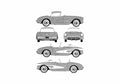 Blueprint Chevrolet Corvette C1 Roadster 1957 A4 Photo Print
