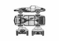 Blueprint Chevrolet Corvette C3 Coupe 1975 A4 Photo Print