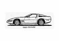 Blueprint Chevrolet Corvette C4 Coupe 1993 A4 Photo Print
