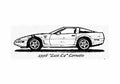 Blueprint Chevrolet Corvette C4 Last Coupe 1996 A4 Photo Print