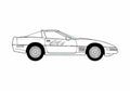 Blueprint Chevrolet Corvette C4 ZR 1 Coupe 1984 A4 Photo Print