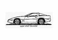 Blueprint Chevrolet Corvette C4 ZR1 Coupe 1990 A4 Photo Print