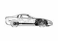 Blueprint Chevrolet Corvette C5 50th Anniversary Coupe 2003 A4 Photo Print