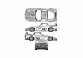 Blueprint Chevrolet Corvette C5 R Coupe A4 Photo Print