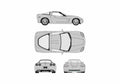 Blueprint Chevrolet Corvette C6 Coupe 2004 A4 Photo Print