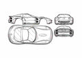 Blueprint Chevrolet Corvette Concept Coupe 1997 A4 Photo Print