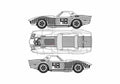 Blueprint Chevrolet Corvette Sebring John Greenwoods Star and Stripes A4 Photo Print