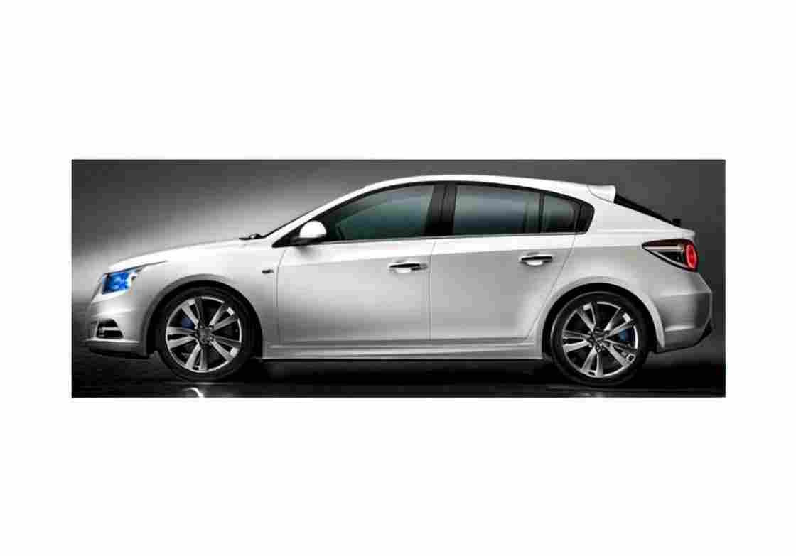 Blueprint Chevrolet Cruze Hatchback 2010 A4 Photo Print