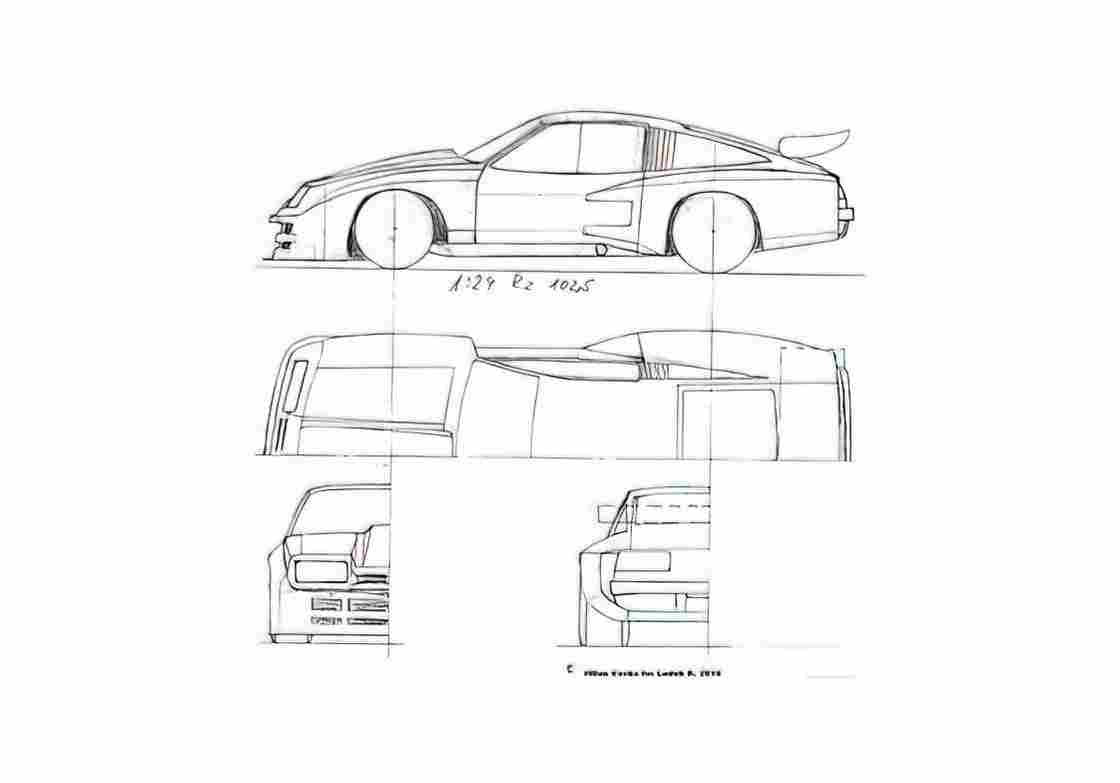 Blueprint Chevrolet Dekon Monza 1006 Le Mans Coupe 1976 A4 Photo Print
