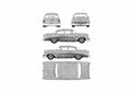 Blueprint Chevrolet Del Ray 2 Door Sedan 1956 A4 Photo Print