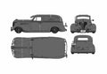 Blueprint Chevrolet Delivery Low Rider Wagon 1938 A4 Photo Print