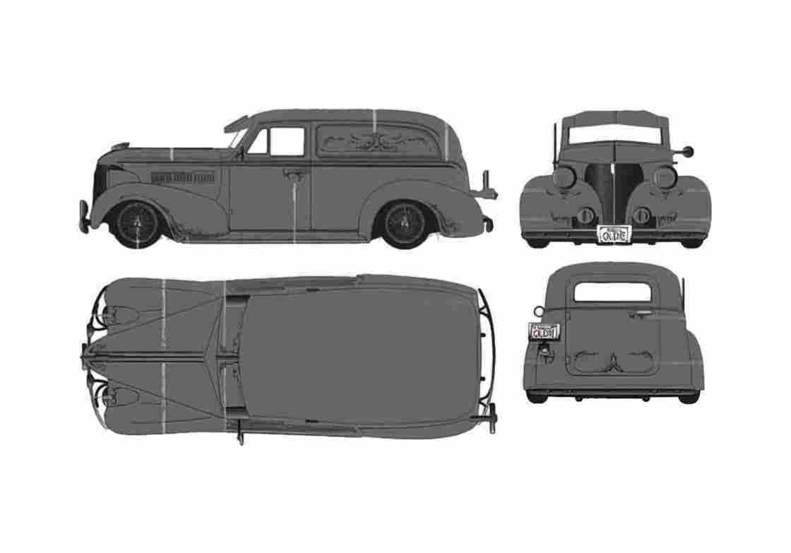 Blueprint Chevrolet Delivery Low Rider Wagon 1938 A4 Photo Print