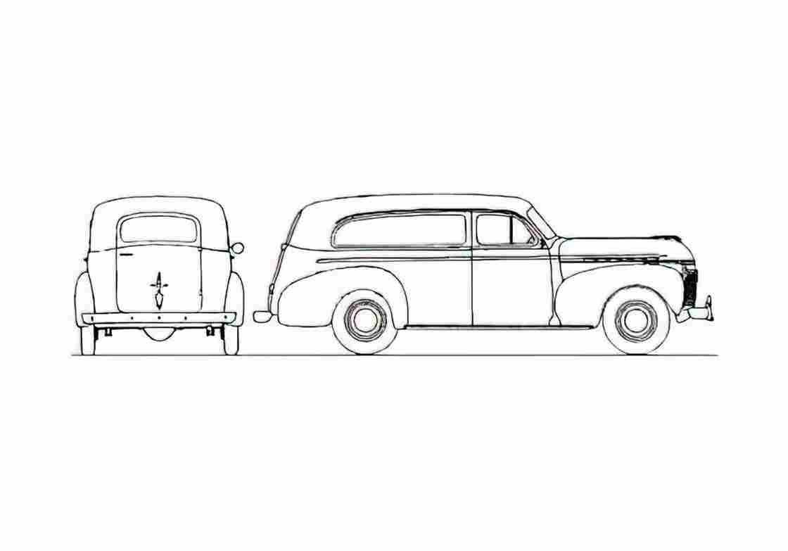 Blueprint Chevrolet Delivery Wagon 1941 A4 Photo Print