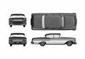 Blueprint Chevrolet Delray Sedan 1958 A4 Photo Print