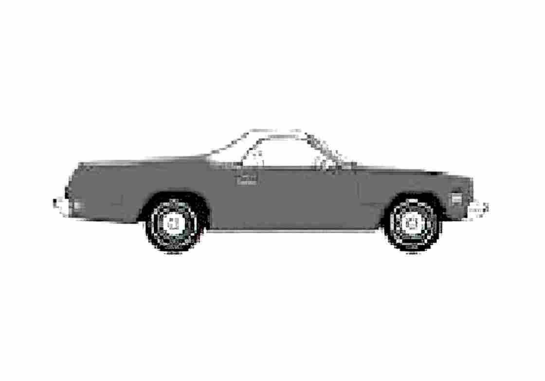 Blueprint Chevrolet El Camino Pick up 1974 A4 Photo Print