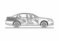Blueprint Chevrolet Epica 2.0D LT Sedan 2008 A4 Photo Print