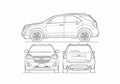 Blueprint Chevrolet Equinox SUV 2010 A4 Photo Print