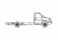 Blueprint Chevrolet Express Chassis Truck 2010 A4 Photo Print