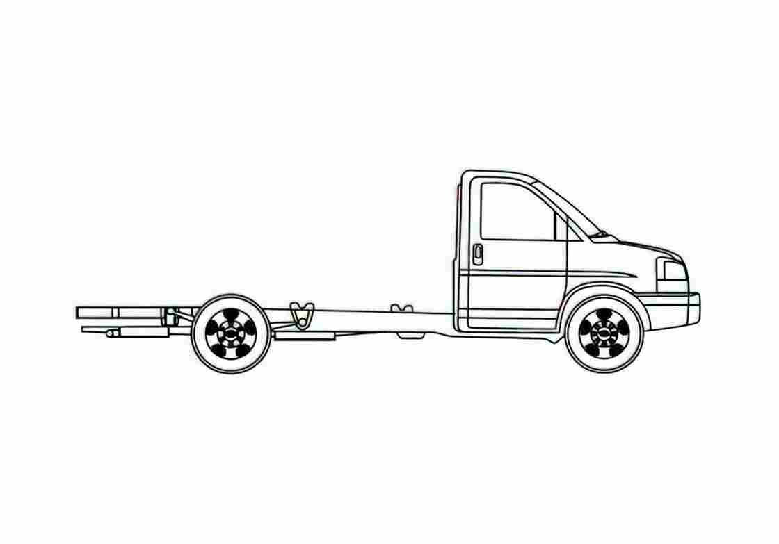 Blueprint Chevrolet Express Chassis Truck 2010 A4 Photo Print