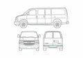 Blueprint Chevrolet Express Minivan 2005 A4 Photo Print