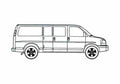 Blueprint Chevrolet Express Panel Van 2010 A4 Photo Print