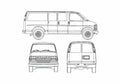 Blueprint Chevrolet Express SWB Van 1996 A4 Photo Print