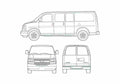 Blueprint Chevrolet Express Van 2005 A4 Photo Print