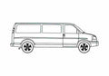 Blueprint Chevrolet Express Van 2010 A4 Photo Print