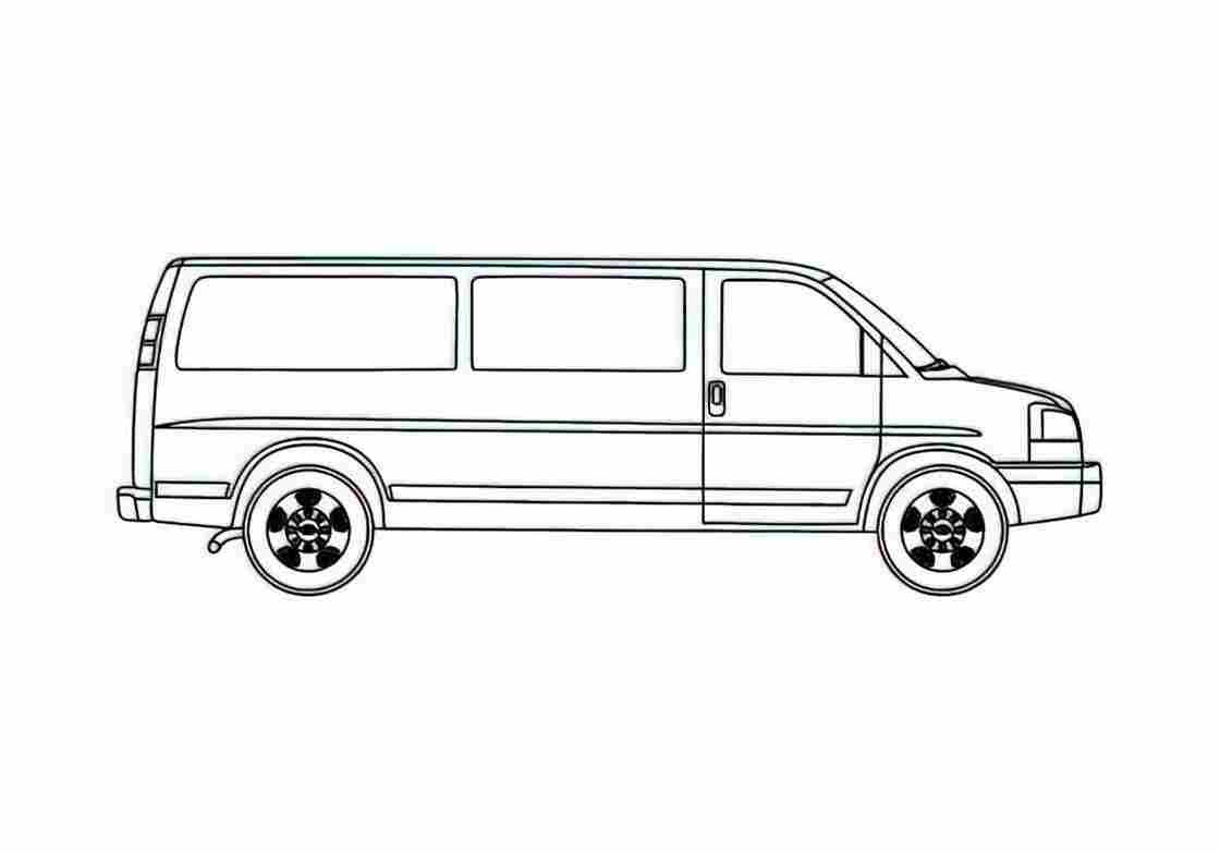 Blueprint Chevrolet Express Van 2010 A4 Photo Print