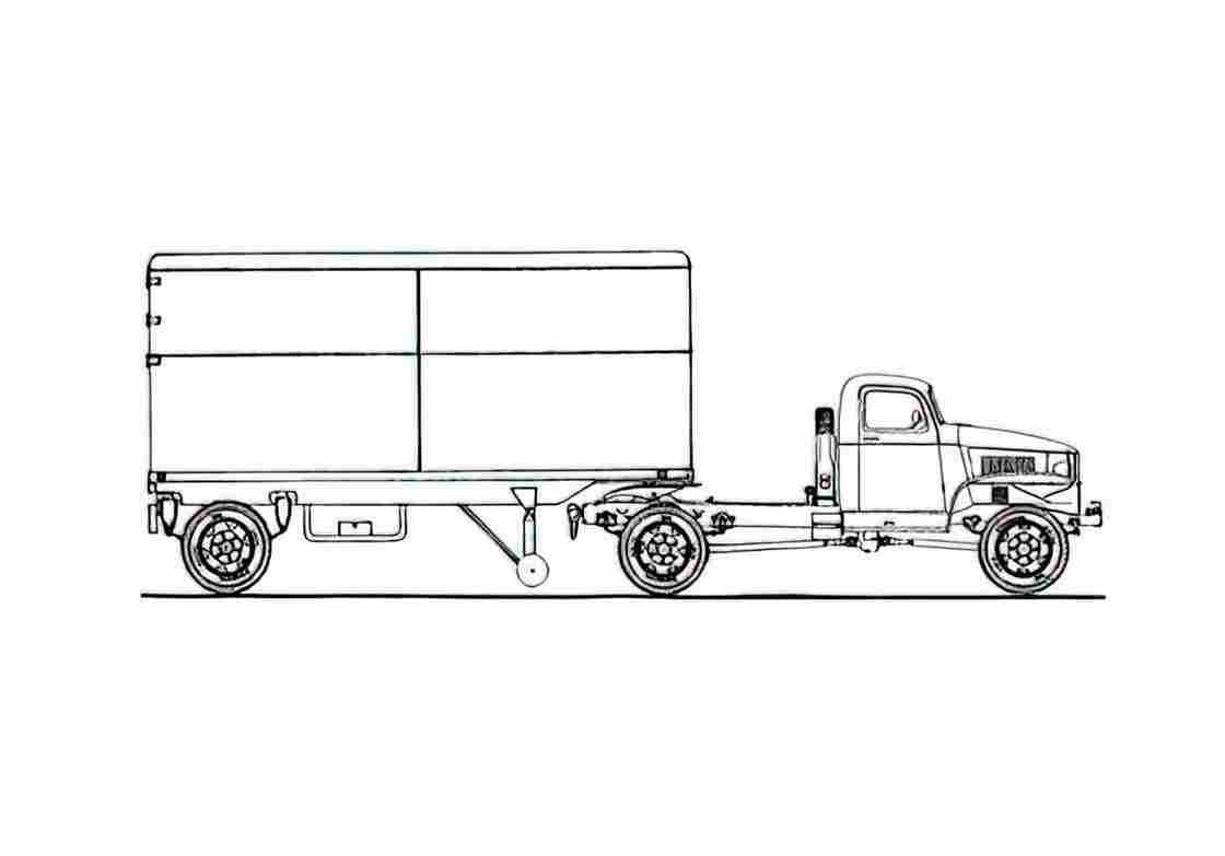 Blueprint Chevrolet G7113 Semi Trailer Truck 1944 A4 Photo Print