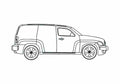 Blueprint Chevrolet HHR Panel Van 2010 A4 Photo Print