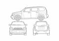 Blueprint Chevrolet HHR Wagon 2006 A4 Photo Print