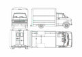 Blueprint Chevrolet Hi Cube Van 1990 A4 Photo Print