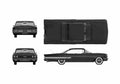 Blueprint Chevrolet Impala Sport Coupe 1960 A4 Photo Print