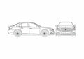 Blueprint Chevrolet KR Cruze Sedan 2010 A4 Photo Print
