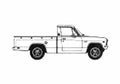 Blueprint Chevrolet LUV Truck 1977 A4 Photo Print