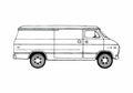 Blueprint Chevrolet LWB Van 1979 A4 Photo Print