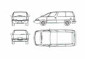 Blueprint Chevrolet Lumina APV Minivan 1991 A4 Photo Print