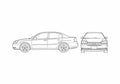 Blueprint Chevrolet Malibu LT Sedan 2005 A4 Photo Print