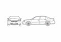 Blueprint Chevrolet Malibu LT Sedan 2007 A4 Photo Print
