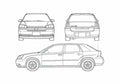 Blueprint Chevrolet Malibu MAXX LS Hatchback 2005 A4 Photo Print