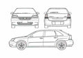 Blueprint Chevrolet Malibu MAXX LS Hatchback 2007 A4 Photo Print