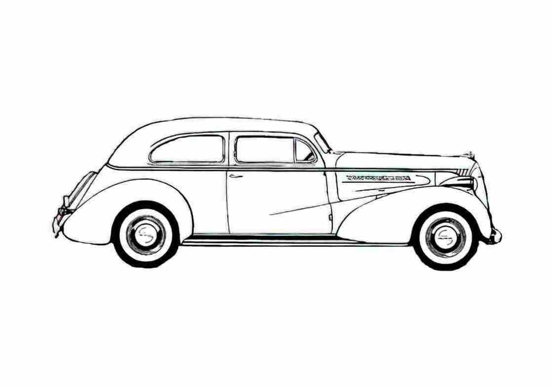 Blueprint Chevrolet Master Deluxe Coach Wagon 1937 A4 Photo Print