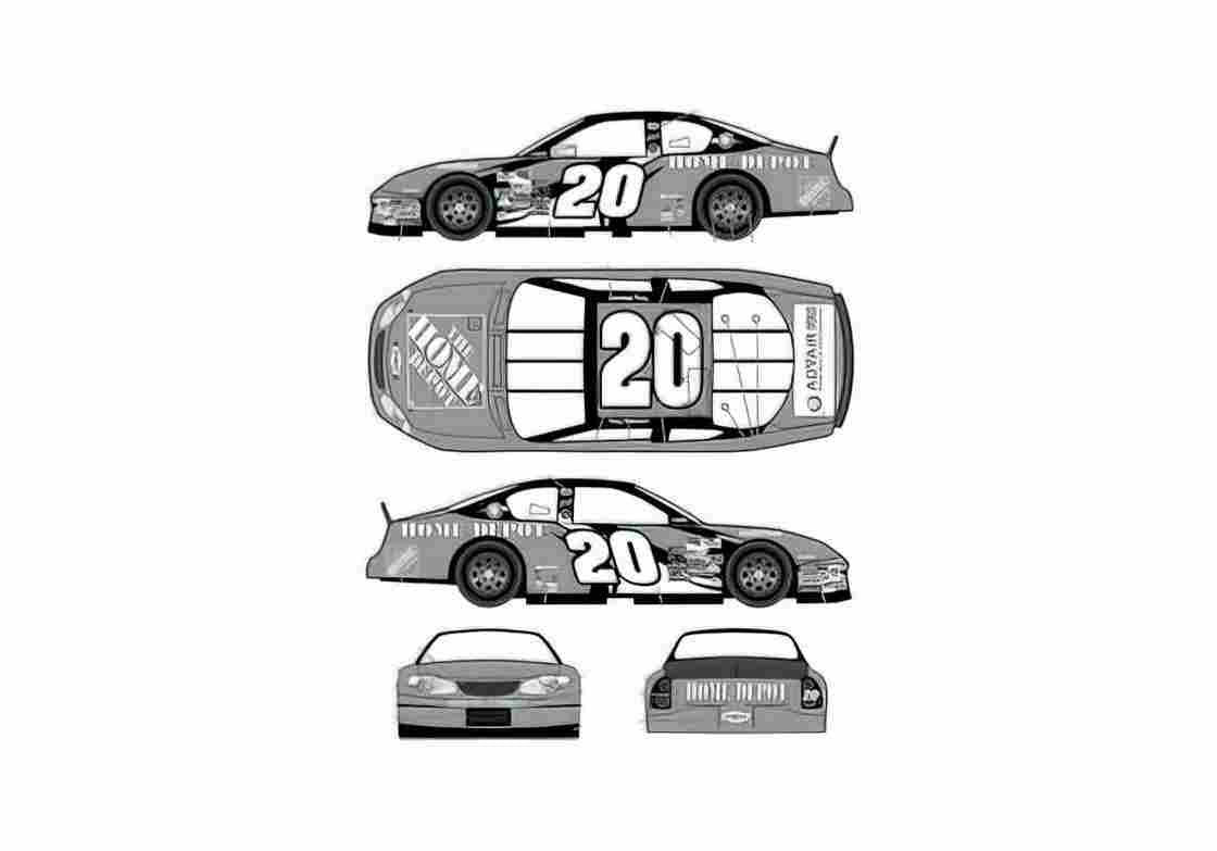 Blueprint Chevrolet Monte Carlo No 20 Tony Stewart Home Depot Coupe 2 A4 Photo Print